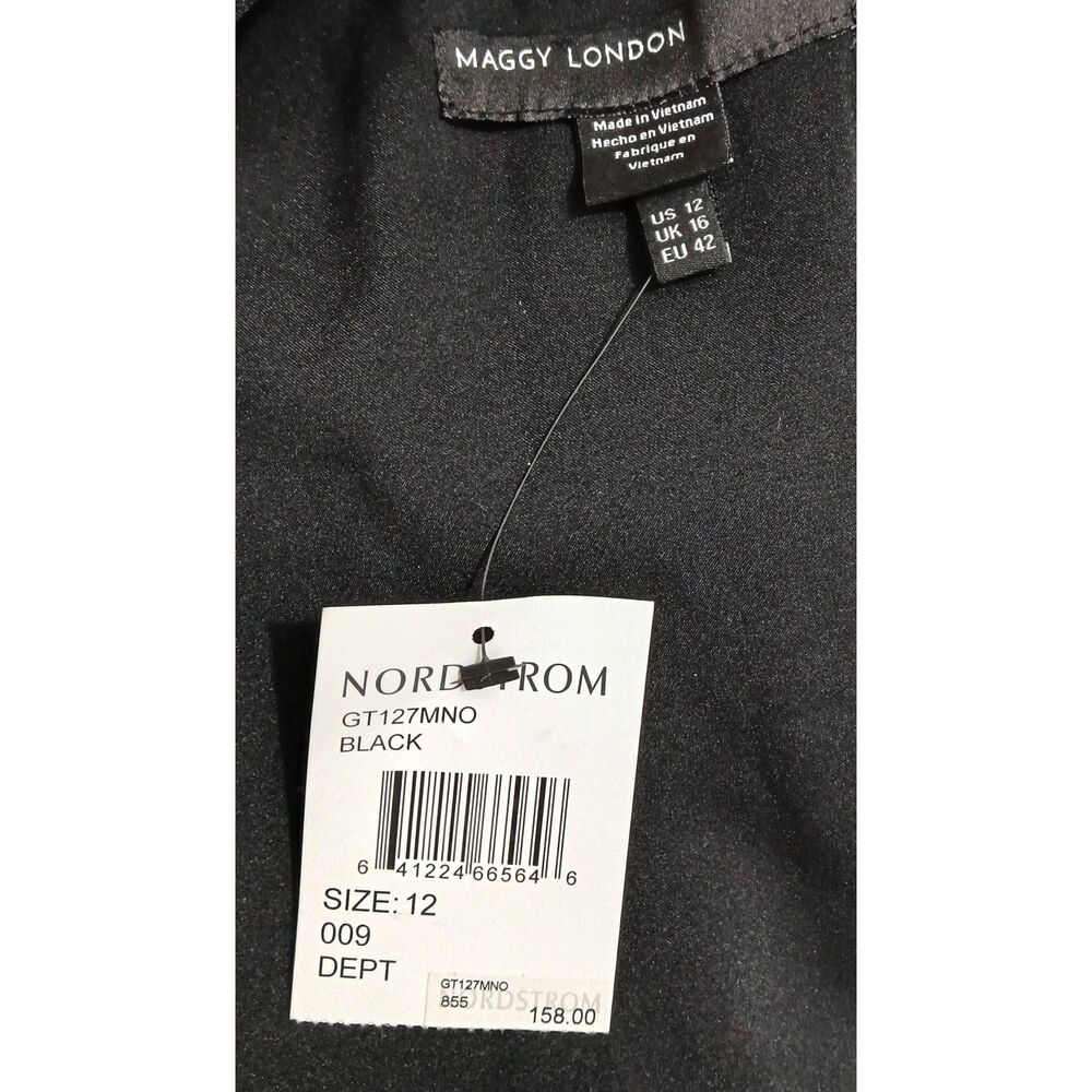 Maggy london womens size 12 tuxedo blazer sheath dress black classic timeless - Picture 2 of 9
